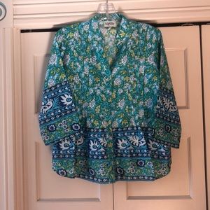 Pretty rayon tropical print blouse from Signals